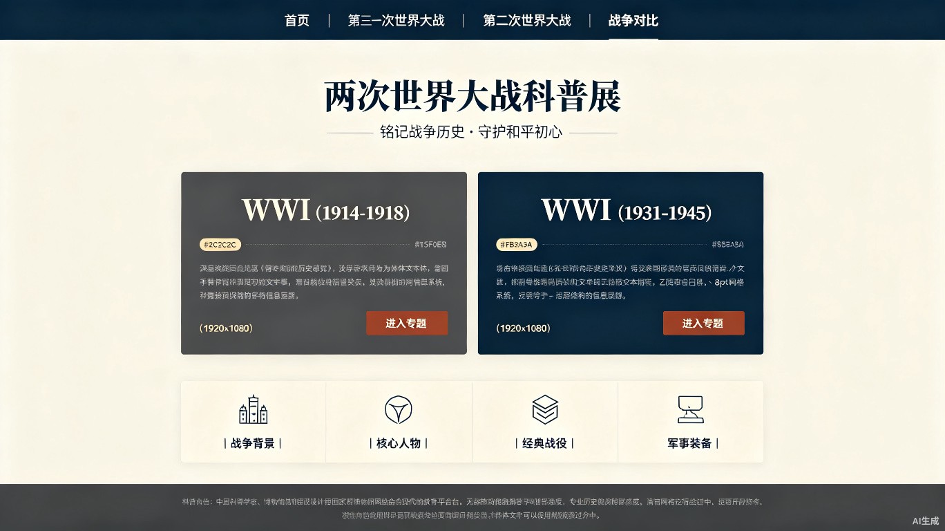 两次世界大战数字展视觉导览